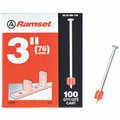 Ramset Nail Drive Anchor, 0.145" Dia., 3" L, Plain, 100 PK 00794